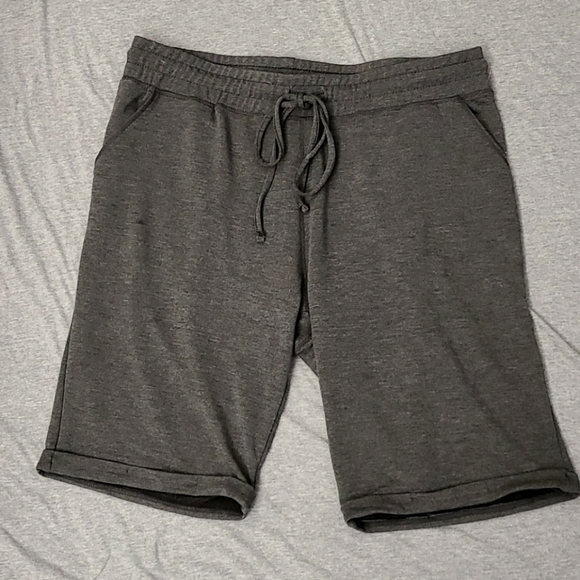 Dark Gray Drawstring Shorts - Picture 1 of 5